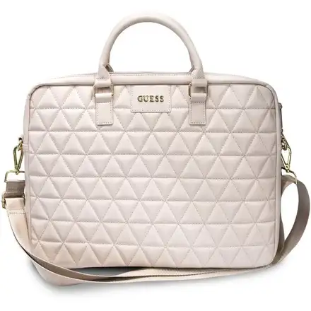 Guess Quilted Taška na MacBook 15" růžová