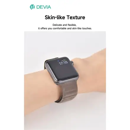 Devia řemínek Deluxe Magnetic Fiber Watch Band 44/45/46mm - Taupe