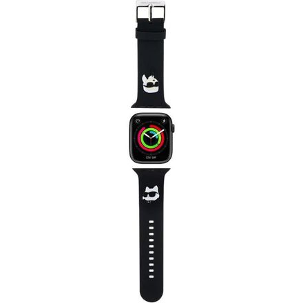 Karl Lagerfeld Karl and Choupette Head NFT Řemínek pro Apple Watch 38/40/41 černý