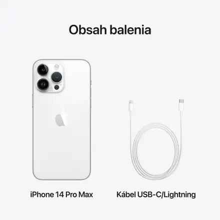 iPhone 14 Pro Max 128 GB Stříbrný *Použitý s DPH – Třída B*