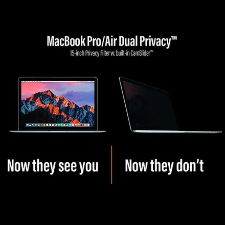 PanzerGlass ochranné sklo Dual Privacy pro Macbook Pro 15"-Black Frame