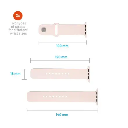FIXED Silicone Sporty Strap pro Apple Watch 45/44/42 mm, růžový