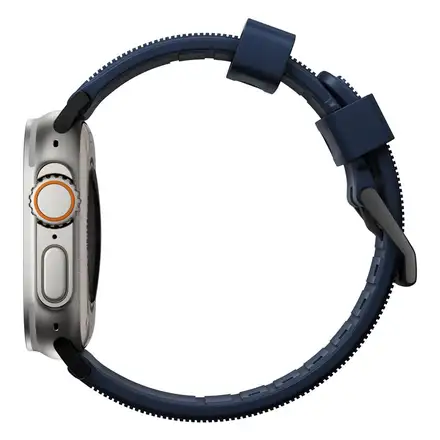 Nomad řemínek Rugged Strap pro Apple Watch 49/45/44/42 mm - Atlantic Blue/Black Hardware