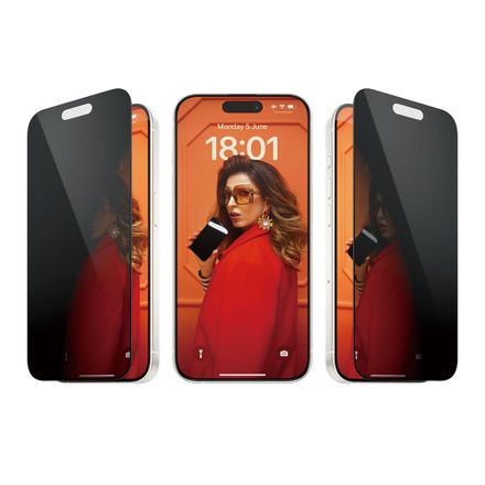PanzerGlass ochranné sklo UWF Privacy pro iPhone 15 Pro - Black Frame