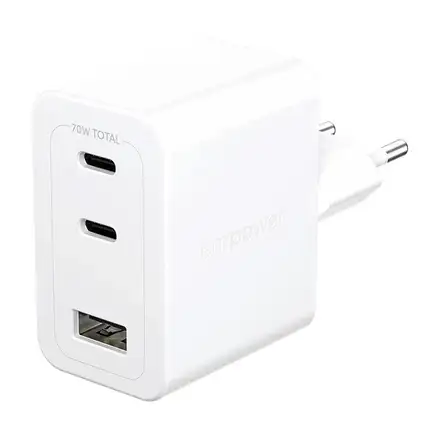 PanzerGlass EMPOWER Grand Prix Dual USB-C/USB-A GaN 70W - White