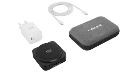 Cubenest Qi2.2 3v1 Skládací bezdrátová magnetická nabíječka SQ312 Ultra - černá