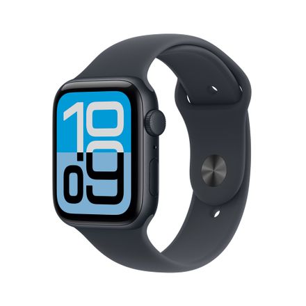 Apple Watch SE 3 GPS 44mm Temně inkoustový hliník s temně inkoustovým sportovním řemínkem - S/M