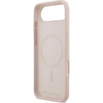 Karl Lagerfeld Liquid Silicone Karl and Choupette MagSafe kryt iPhone Air růžový