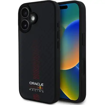 Red Bull Carbon Powerbar MagSafe Zadní Kryt pro iPhone 16 Plus černý