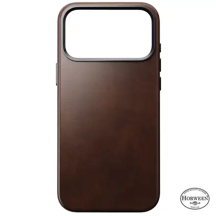 Nomad kryt Traditional Leather Case MagSafe Horween pro iPhone 17 Pro Max - Rustic Brown