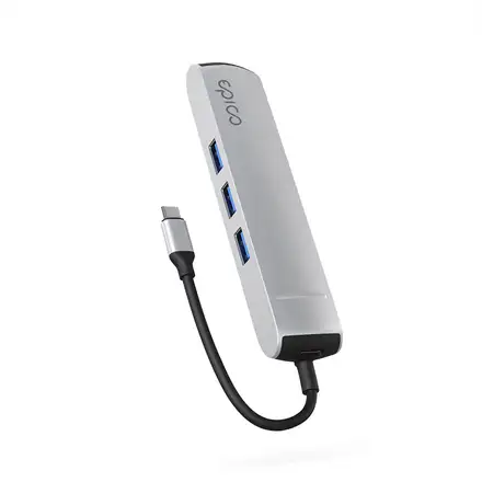 Epico Type-C Slim Hub 8K 6v1-Stříbrná