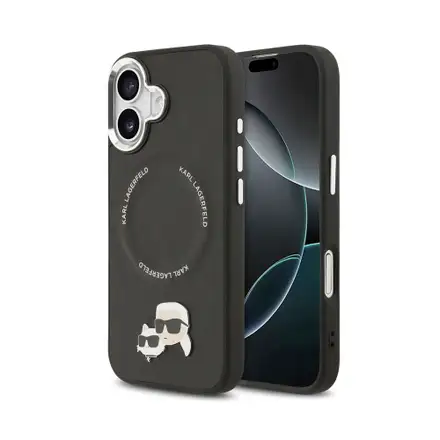 Karl Lagerfeld PU RSG Logo MagSafe kryt iPhone 17 černý