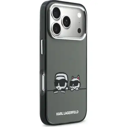 Karl Lagerfeld IML K&C Heads Logo MagSafe MagSafe kryt iPhone 17 Pro černý