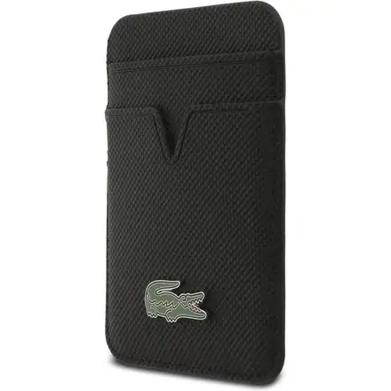 Lacoste Iconic Petit Pique MagSafe kryt + peněženka iPhone 17 černý