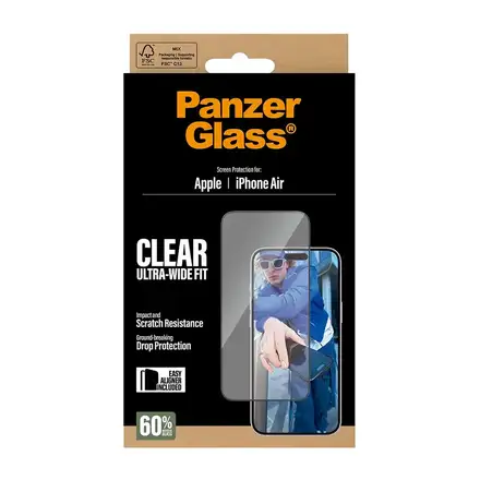 PanzerGlass ochranné sklo UWF pro iPhone Air - Black Frame