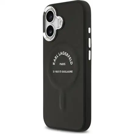 Karl Lagerfeld PU RSG Logo MagSafe kryt iPhone 17 černý