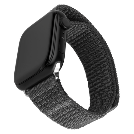 FIXED Nylon Sporty Strap pro Apple Watch 41/40/38 mm, tmavě šedý