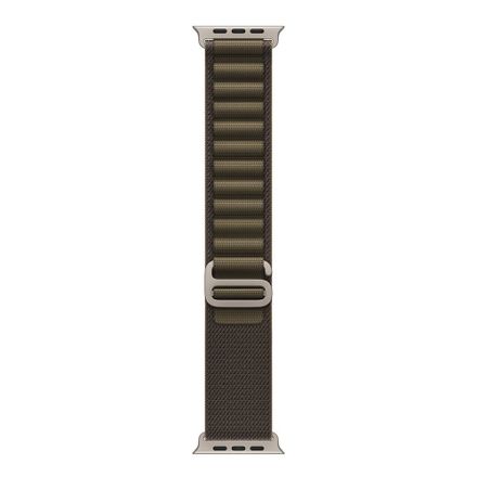 Apple Watch 49mm Dark Olive Alpine Loop-Medium-Natural Titanium Finish