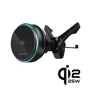 Cubenest Qi2 25W Magnetic Wireless car cooling charger SQ1C2