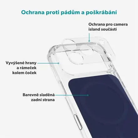 Epico Tile Mag+ Case iPhone 17 Pro Max Qi2 & MagSafe kompatibilní - modrá
