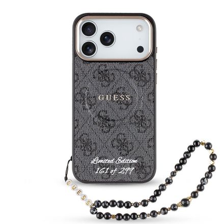 Guess PU 4G MagSafe Strap Limited Edition 299 kryt iPhone 17 Pro Max černý