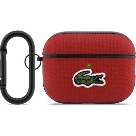 Lacoste Petit Pique Croc Logo Patch Pouzdro pro AirPods 3 Pro červené
