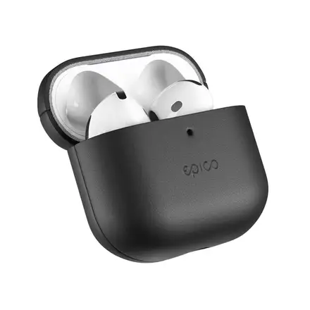 Epico Leather Case Airpods 4/4 (ANC) - černá