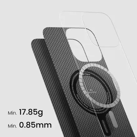 Pitaka kryt Ultra-Slim Case pro iPhone 16-Black/Grey Twill