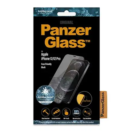 PanzerGlass ochranné sklo Friendly Case AB pro iPhone 12/12 Pro-Black Frame