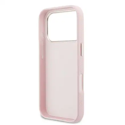 Guess PU Resin Logo kryt iPhone 17 Pro růžový