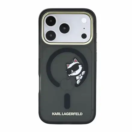 Karl Lagerfeld IML Choupette Peekaboo Magsafe kryt iPhone 18 Pro černá