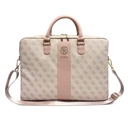 Guess PU 4G Metal Logo Brašna na MacBook 16" růžová