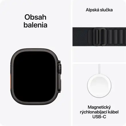 Apple Watch Ultra 3 GPS + Cellular 49mm Černý titan *Třída A*