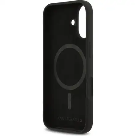 Karl Lagerfeld Liquid Silicone K&CH Sketch MagSafe kryt iPhone 17 černý
