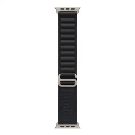 Apple Watch 49mm Black Alpine Loop - Medium - Natural Titanium Finish