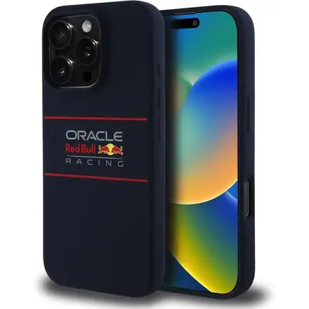 Red Bull Silicone Horizontal Logo MagSafe Zadní Kryt pro iPhone 16 Pro Max modrý