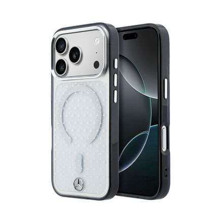 Mercedes PC/TPU Star Pattern MagSafe iPhone 18 Pro černý