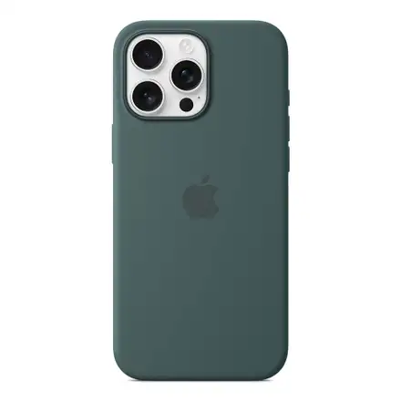 iPhone 16 Pro Max Silicone Case with MagSafe - Jezerně zelená