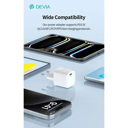 Devia síťová nabíječka Extreme Speed Mini PD Quick Charger 20W - White