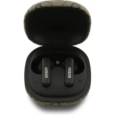 Guess PU 4G Metal Logo ENC TWS Bezdrátová Sluchátka hnědá