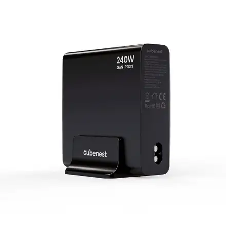 Cubenest S6D0 PD 3.1 GaN Adaptér 240W - černá