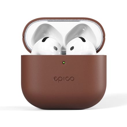 Epico Leather Case Airpods 4/4 (ANC) - hnědá