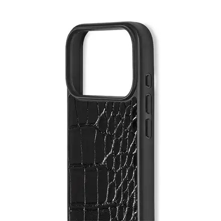 iDeal Fashion Vegan Leather Case MagSafe iPhone 17 Pro/18 Pro Black Croco