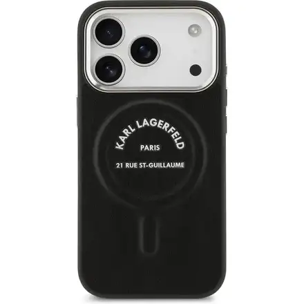 Karl Lagerfeld PU RSG Logo MagSafe kryt iPhone 17 Pro černý
