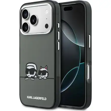 Karl Lagerfeld IML K&C Heads Logo MagSafe MagSafe kryt iPhone 17 Pro Max černý