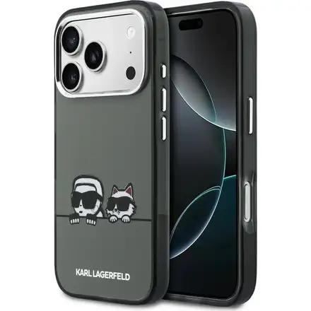 Karl Lagerfeld IML K&C Heads Logo MagSafe MagSafe kryt iPhone 17 Pro černý