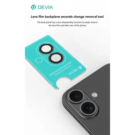 Devia Peak Series Lens Protector pro iPhone 16/16 Plus - Silver