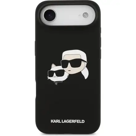 Karl Lagerfeld Liquid Silicone Double Heads MagSafe kryt iPhone Air černý