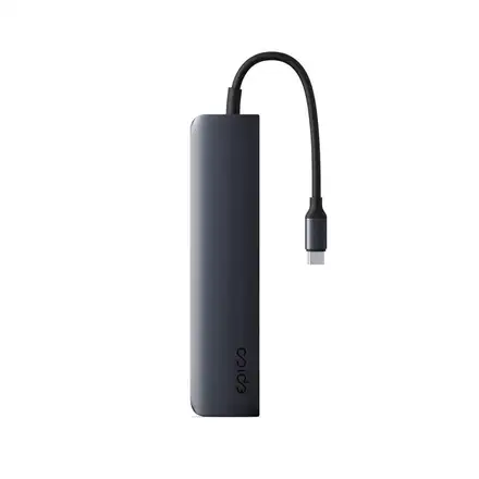 iStores by Epico 6in1 Hliníkový Hub 8K s USB-C konektorem - Temně inkoustová