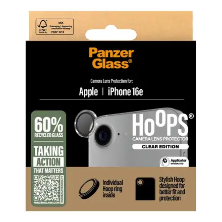PanzerGlass ochranné sklo Hoops pro iPhone 16e - Clear